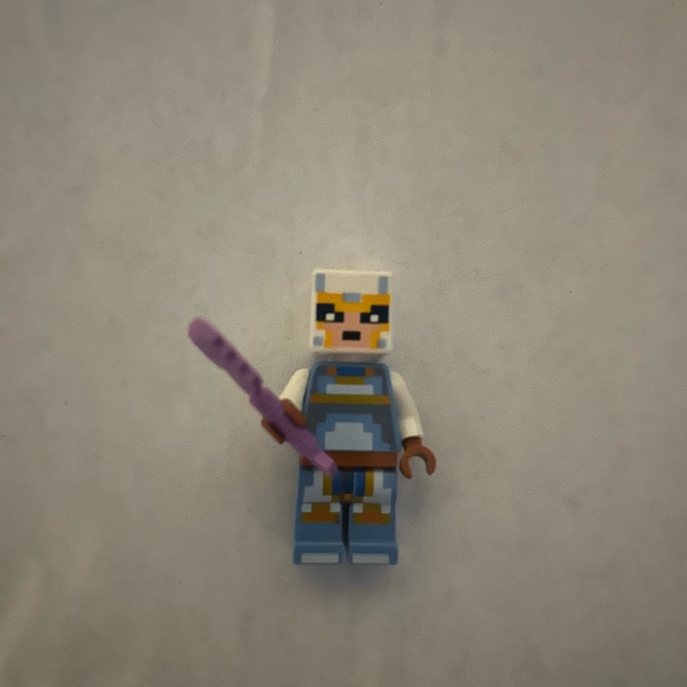 Lego Action Figure with Blue and Purple Accents